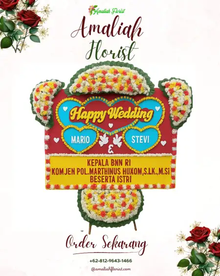 Papan Bunga Pernikahan Kukusan